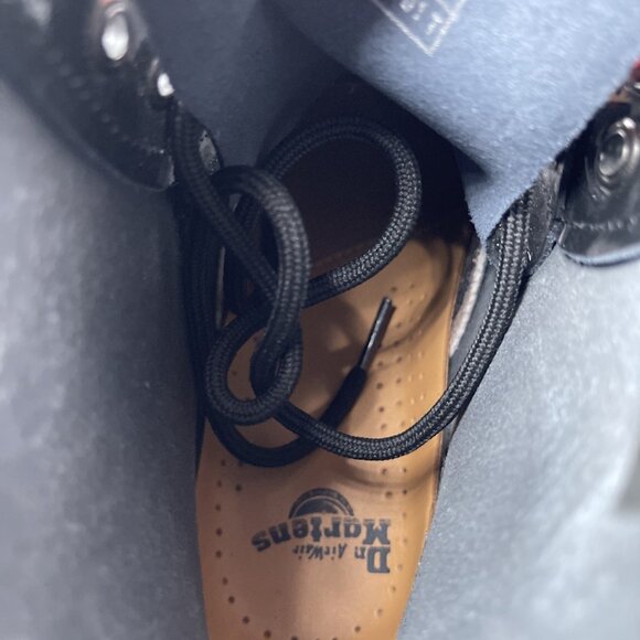 NEW Dr Martens 1460W Black Patent Leather Shiny 8 Eyelet Lace Up Boot 6 US 37 EU - Picture 13 of 16